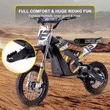 MotoTec 36V 1000W Electric Dirt Bike HP112E – Adjustable 6-18 MPH