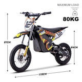 MotoTec 36V 1000W Electric Dirt Bike HP112E – Adjustable 6-18 MPH