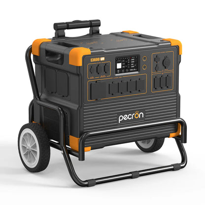PECRON E3600LFP Portable Power Station – 3600W, 3072Wh LiFePO4, 2400W Solar Charging