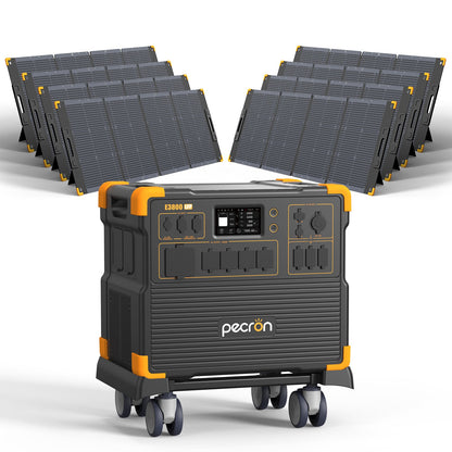 PECRON E3800LFP power station output ports USB-C PD 100W AC DC XT60 solar input