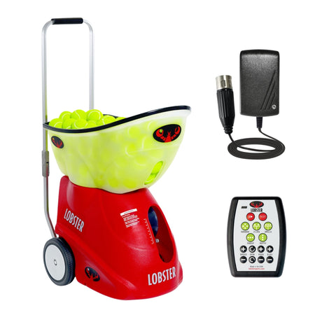 Lobster Sports Elite Grand Four Tennis Ball Machine – Digital Training Partner with 6 Drills