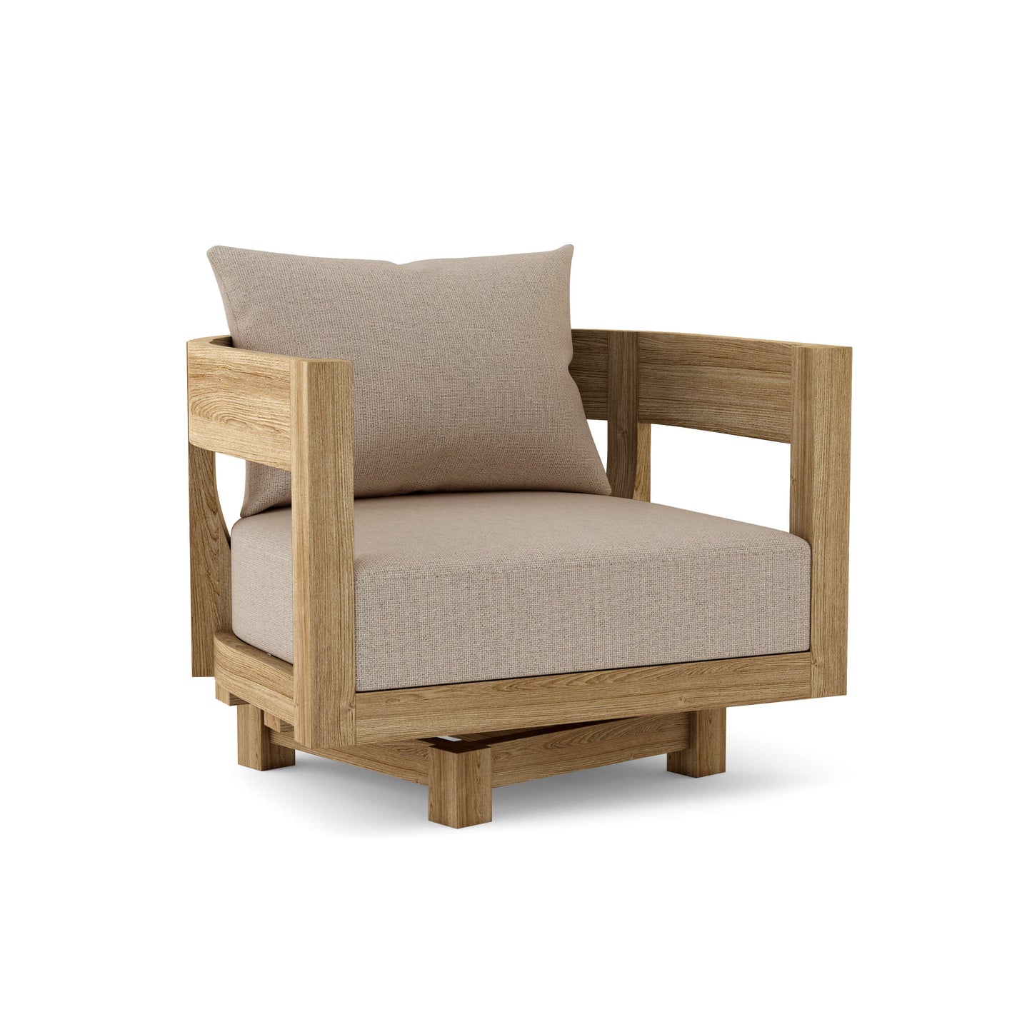 Anderson Coronado Deep Seating Swivel Armchair – Solid Teak with 360° Rotation (DS-308)