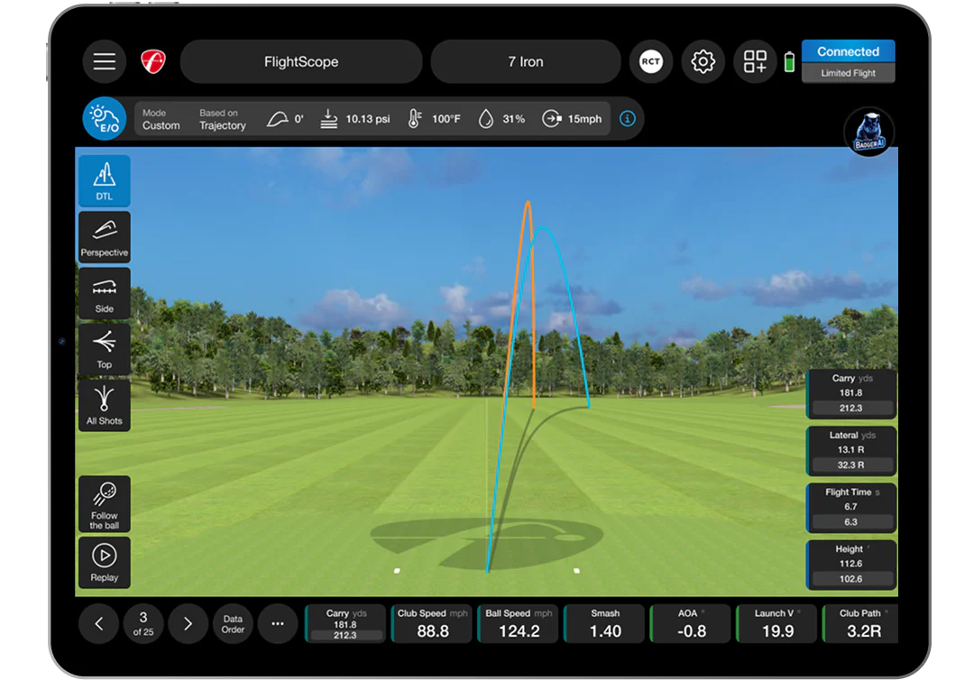 FlightScope Mevo+ Pro Package & Face Impact Location Add-On Bundle