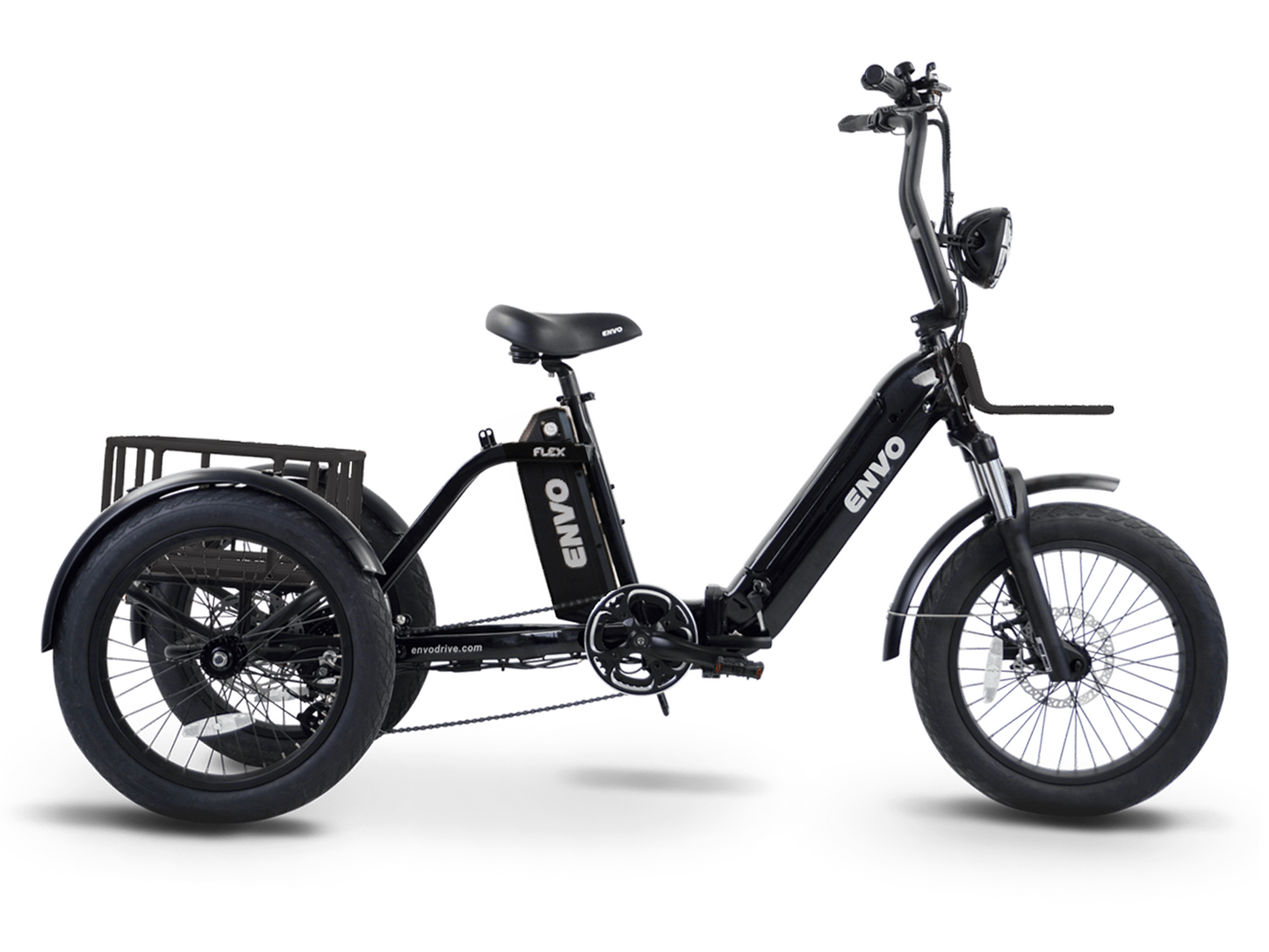 ENVO Flex Trike — Fat Tire Electric Adult Trike (Foldable, Differential RWD)