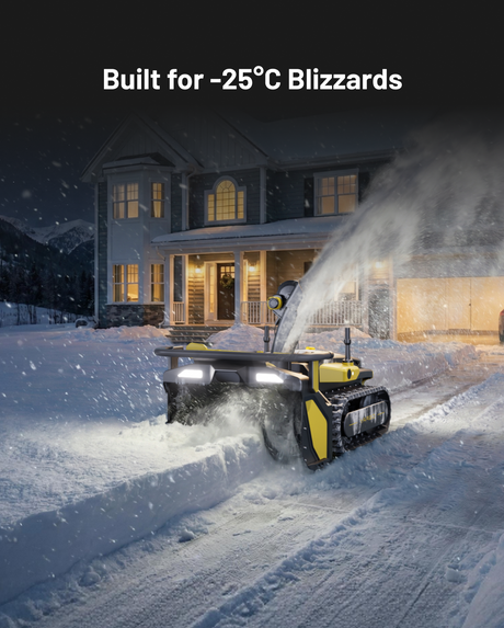 Yarbo Snow Blower app-controlled chute direction and throw distance