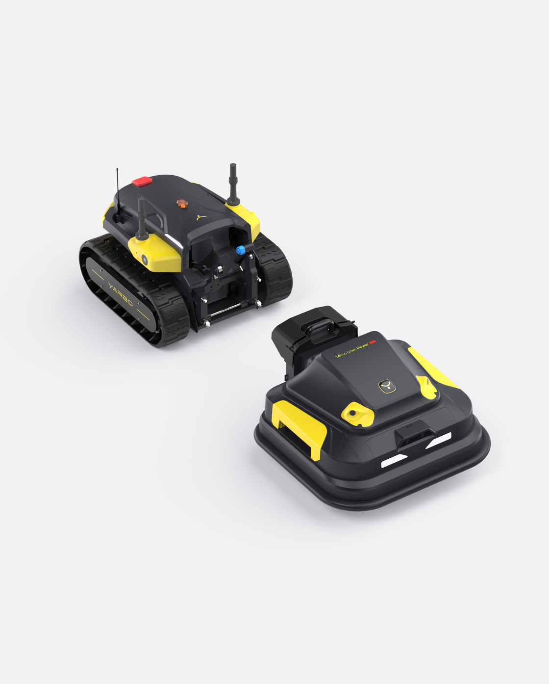 Yarbo Core with Lawn Mower Pro module side profile
