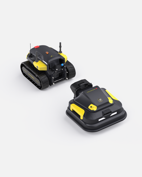 Yarbo Core with Lawn Mower Pro module side profile