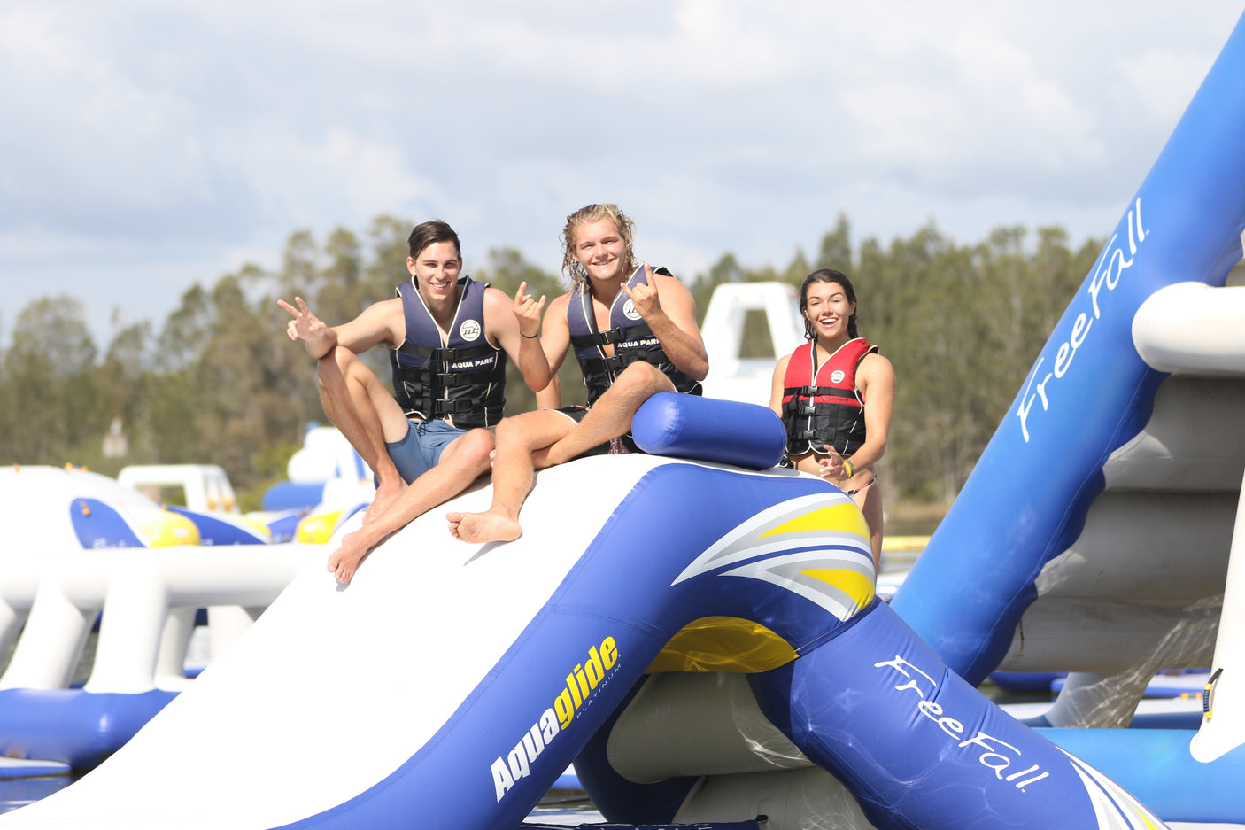 Aquaglide Freefall 6' Water Bouncer Climbing Slide