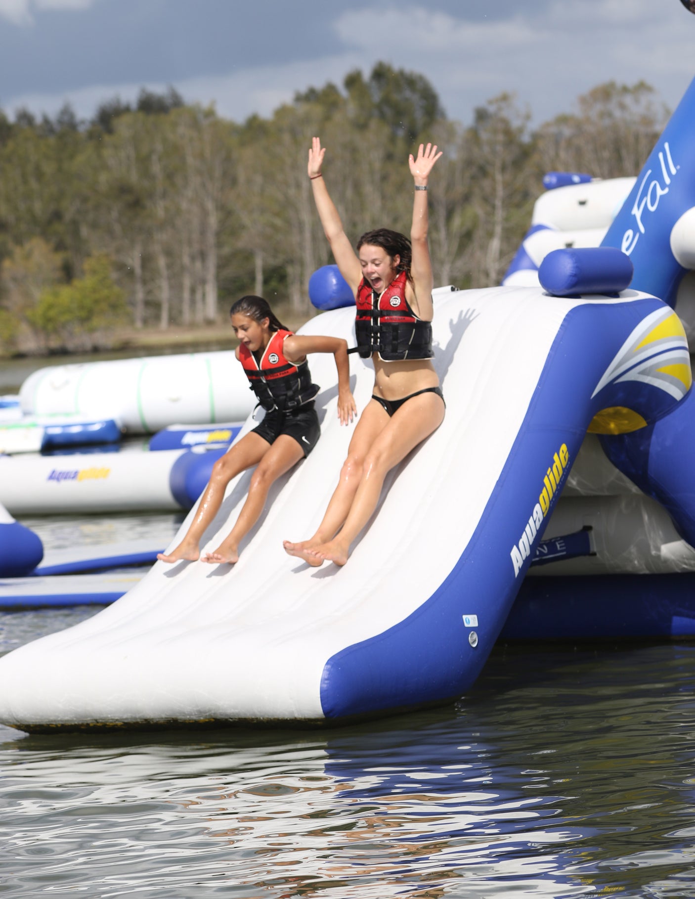Aquaglide Freefall 6' Water Bouncer Climbing Slide