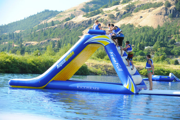 Aquaglide Freefall Extreme Aquapark Climbing Wall and Waterslide