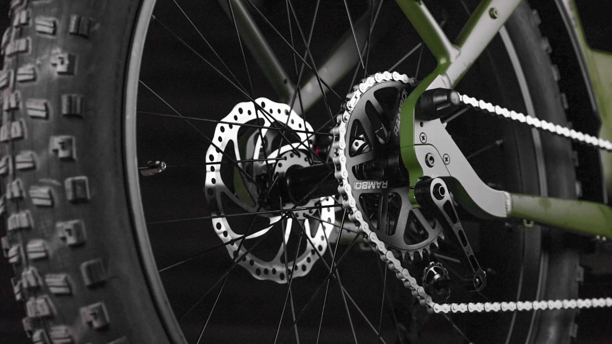 Rambo Rebel 2.0 Single Speed - Whisper-Quiet Mid-Drive E-Bike for Hunting & Trails