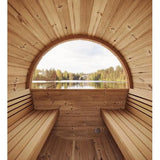 SaunaLife Model E6 Outdoor Barrel Sauna Kit – Ergo Series, Up to 3 Persons, Thermo-Spruce