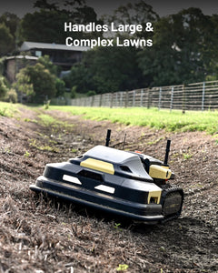 Yarbo Lawn Mower robot climbing a grassy slope
