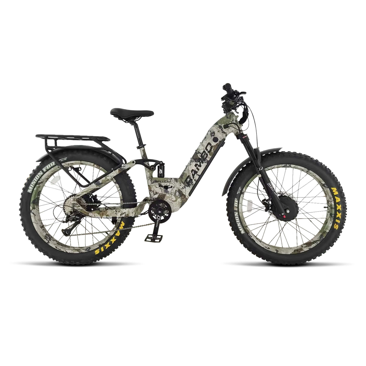 Rambo Bikes Hellcat 2.0 - 1000W AWD Full Suspension Electric Hunting Bike