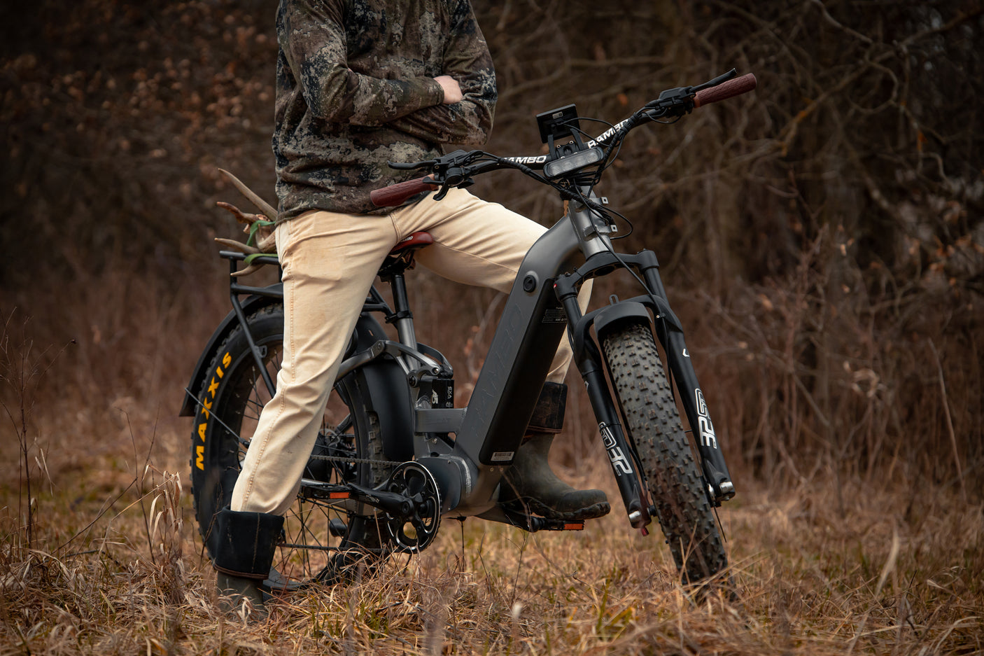 Rambo Bikes Hellcat 2.0 - 1000W AWD Full Suspension Electric Hunting Bike