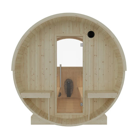 Helsinki Finnish Barrel Sauna with Terrace and WiFi Heater - Finnish Sauna Builders