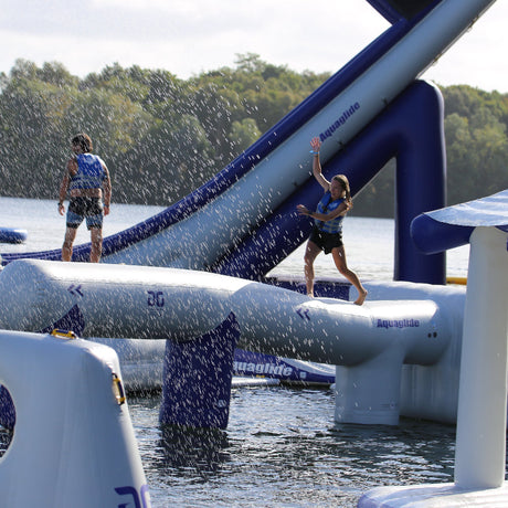 Aquaglide Log Jam Inflatable Aquapark Obstacle – Balance Course, 10-Person Capacity