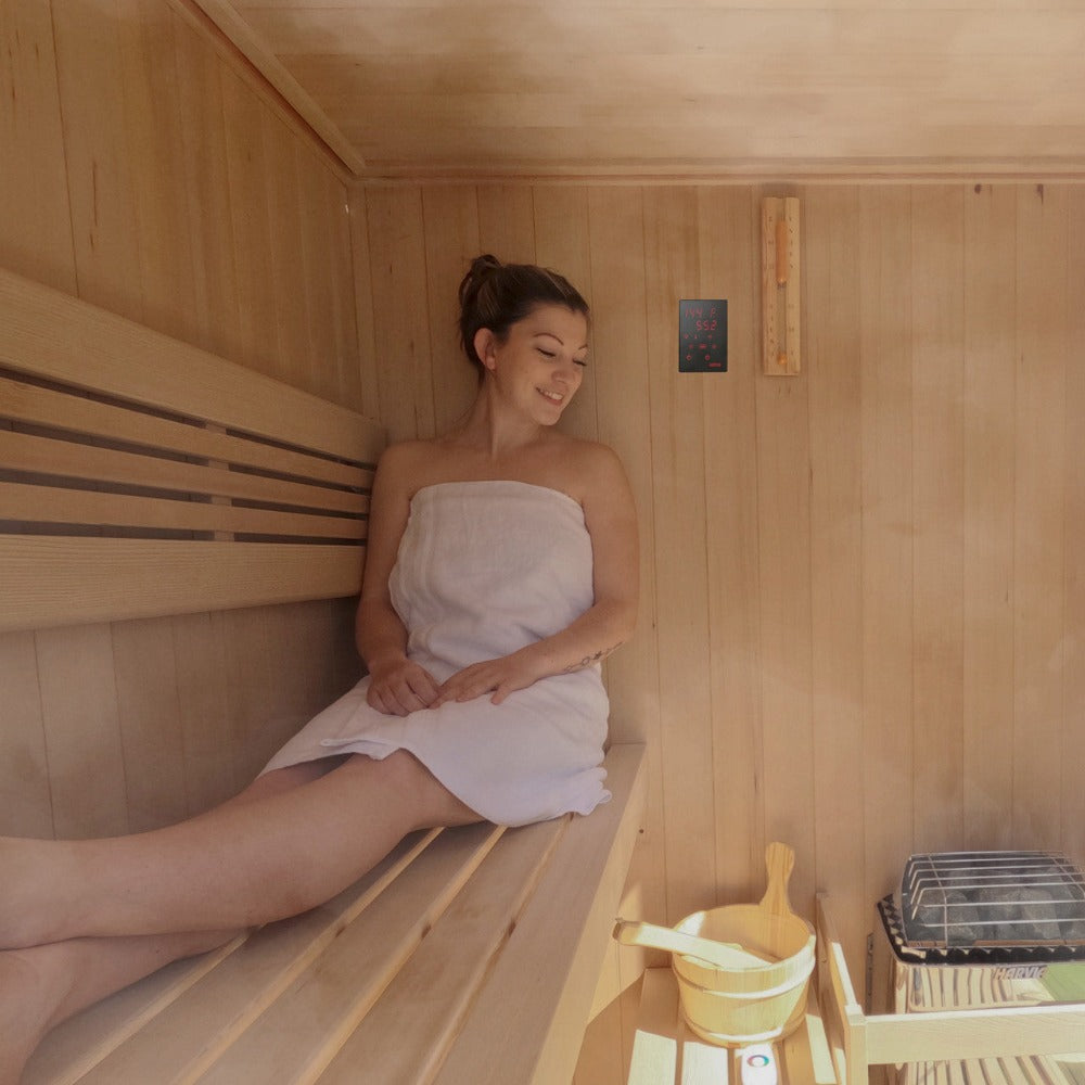 Harvia KIP60W 6KW UL Certified Electric Sauna Heater with Xenio CX170 Digital WiFi Control & Sauna Stones
