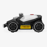 Robotic lawn mower with 'Mammotion' branding on a white background