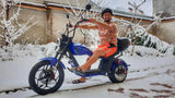 SoverSky M10 electric scooter parked on urban street with fat tires

