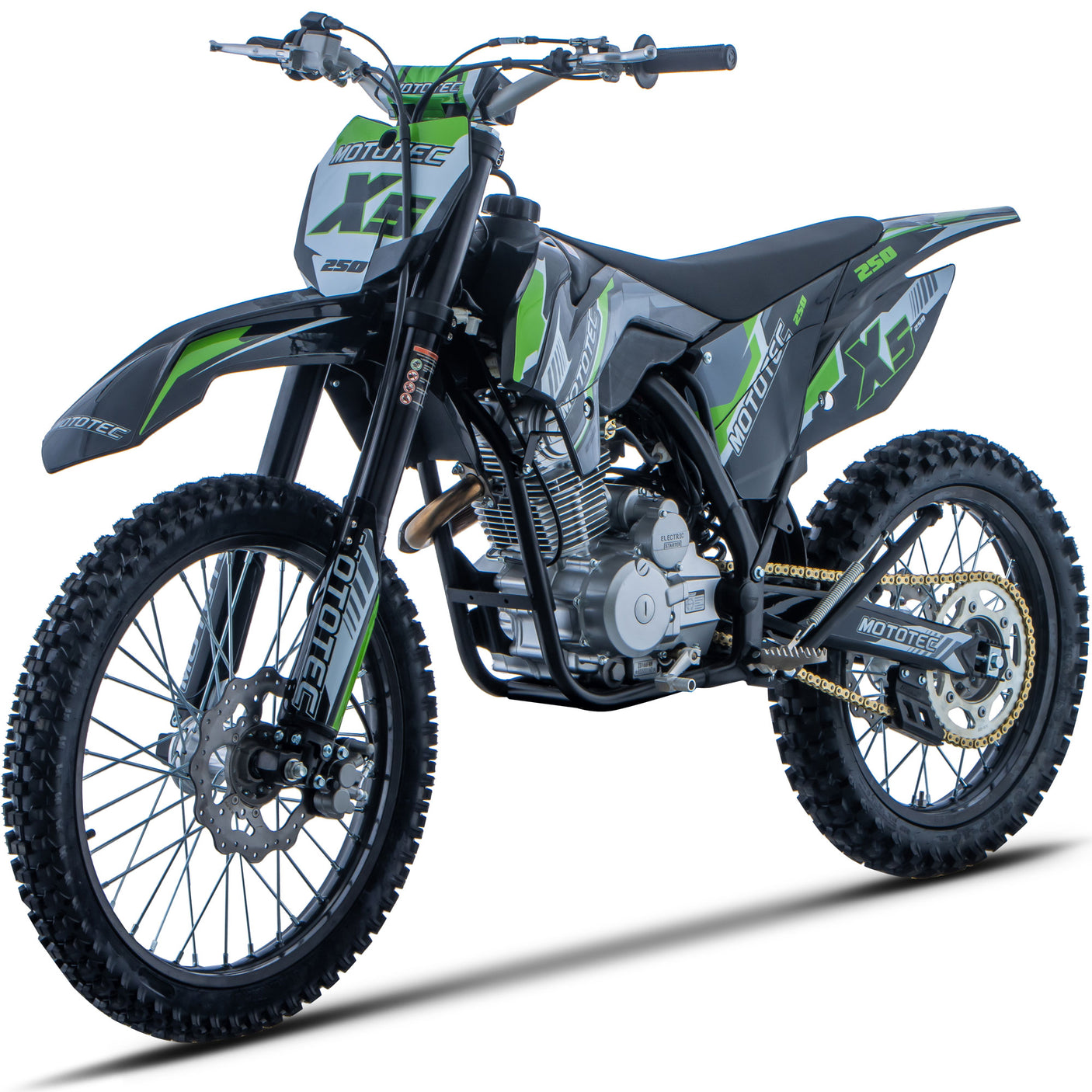 MotoTec X5 250cc 4-Stroke Gas Dirt Bike – Electric Start, Competition Use Only