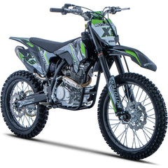 – MotoTec X5 250cc gas dirt bike, Chromoly frame.