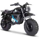 MotoTec 60 V 1500 W Electric-Powered Mini Bike – Black Retro Design with Modern Safety