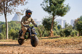 MotoTec 60 V 1500 W Electric-Powered Mini Bike – Black Retro Design with Modern Safety