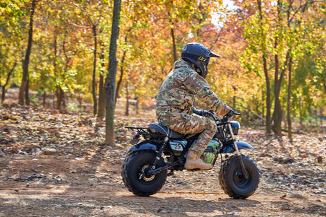 MotoTec 60 V 1500 W Electric-Powered Mini Bike – Black Retro Design with Modern Safety