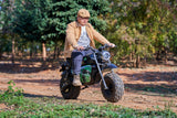 MotoTec 60 V 1500 W Electric-Powered Mini Bike – Black Retro Design with Modern Safety