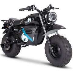 MotoTec 60 V 1500 W Electric-Powered Mini Bike – Black Retro Design with Modern Safety