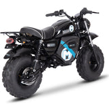 MotoTec 60 V 1500 W Electric-Powered Mini Bike – Black Retro Design with Modern Safety