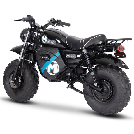 MotoTec 60 V 1500 W Electric-Powered Mini Bike – Black Retro Design with Modern Safety