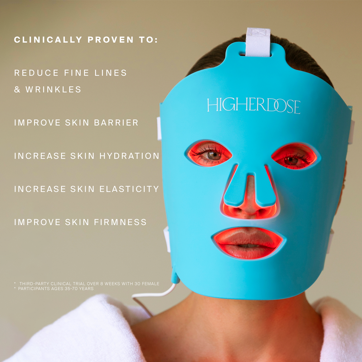 HigherDOSE Red Light Face Mask