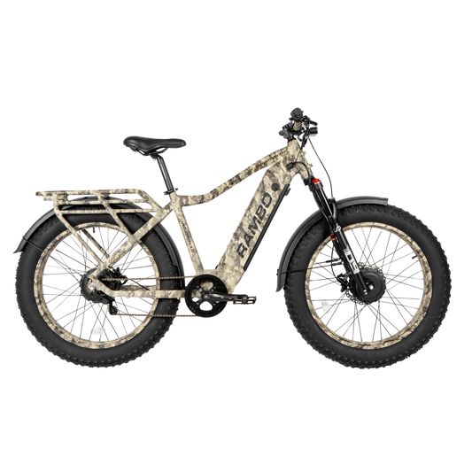 Rambo Megatron 3.0 All-Wheel Drive All-Terrain Fat Tire Electric Bike - 48V 1000W 20Ah hub motor