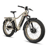 Rambo Megatron 4.0 AWD E-Bike powering through muddy trail with dual motors