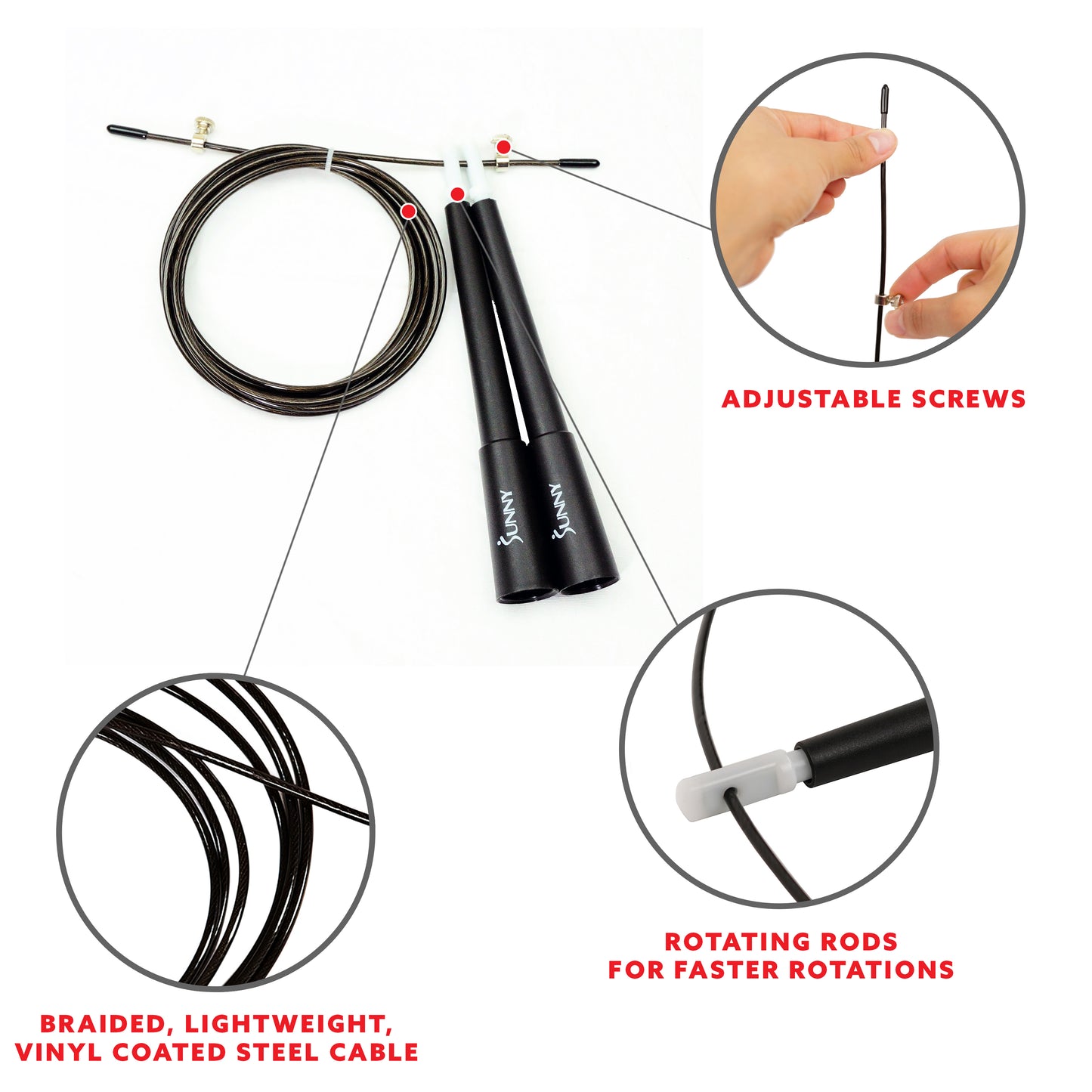 Sunny Health & Fitness Speed Cable Jump Rope