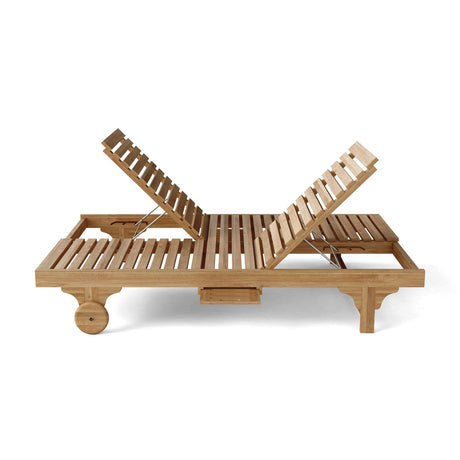 Wooden lounge chair on a white background