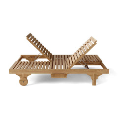 Wooden lounge chair on a white background