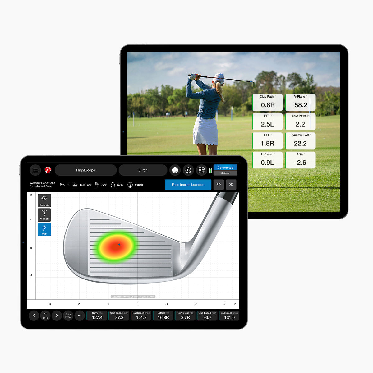 FlightScope Mevo+ Pro Package & Face Impact Location Add-On Bundle