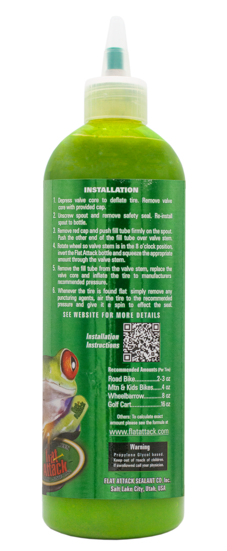 Flat Attack Bicycle Tire Sealant 16oz Bottle