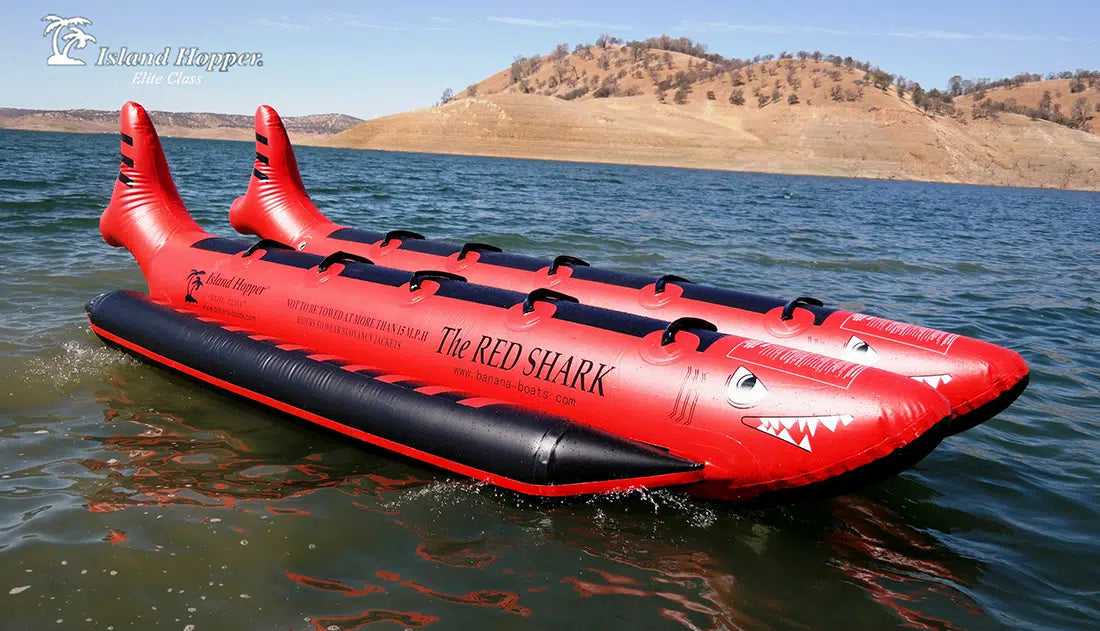 Island Hopper Red Shark 10 Person Elite Class Banana Boat Towable Tube
