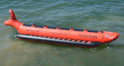 Island Hopper Red Shark 6 Person Elite Class Banana Boat Towable Tube