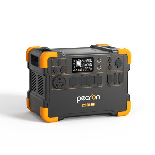 PECRON E2000LFP Expandable Portable Power Station – 2000W, 1920Wh LiFePO4, 1300W Solar Charging