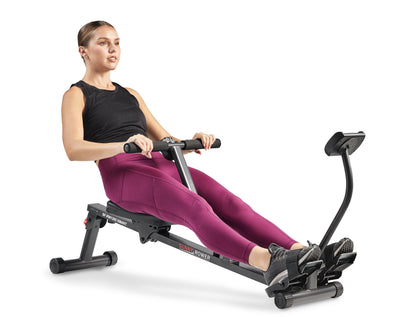 Sunny Health & Fitness SMART Compact Adjustable Rowing Machine