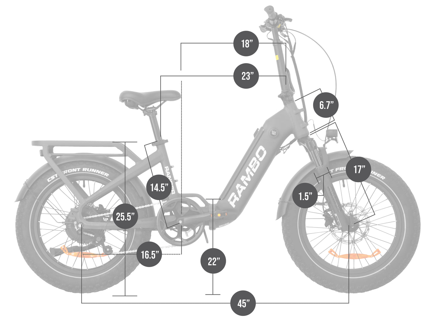 Rambo Ranger 750W Folding Electric Bike