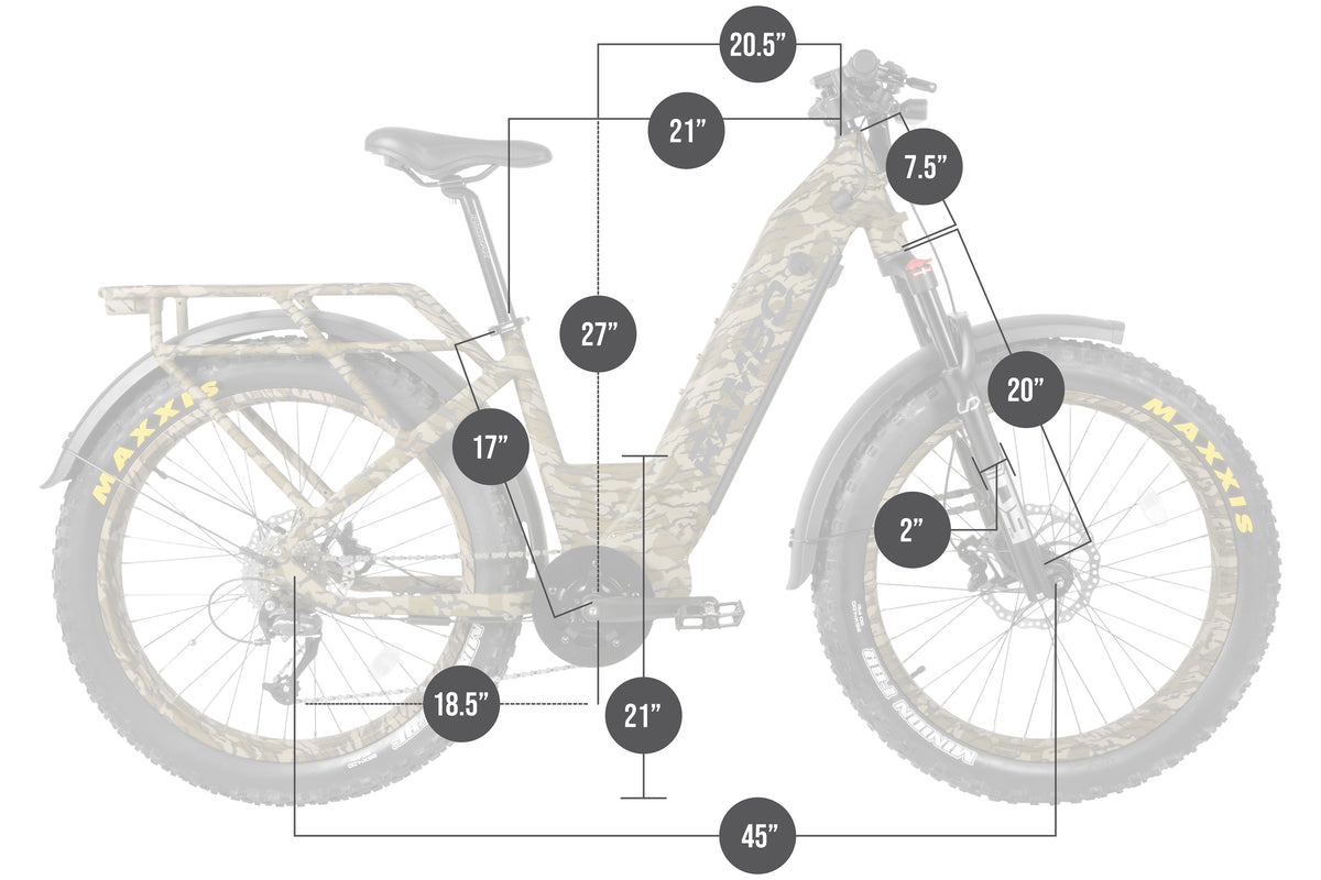 Rambo - Rebel 2.0 1000W Mid Drive Electric Hunting Bike - REB2.0