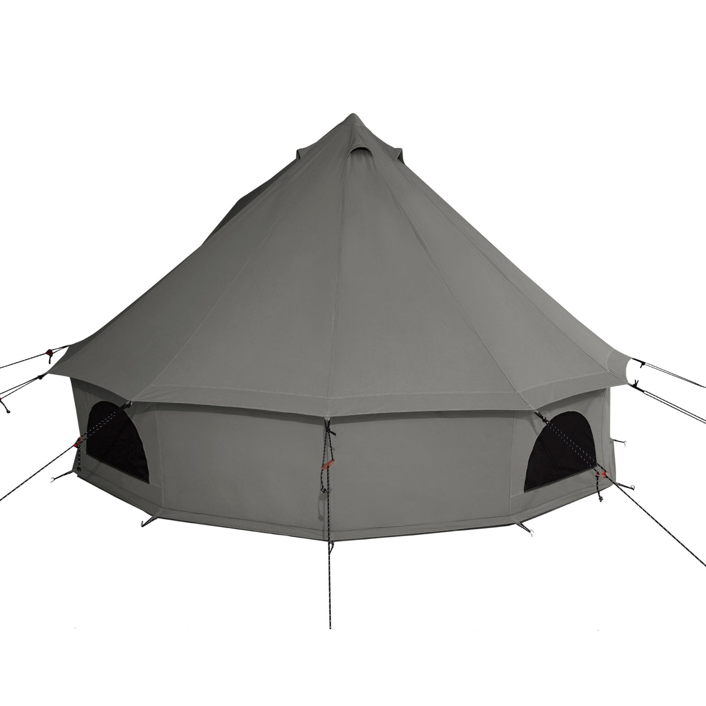 Gray tent with a white background