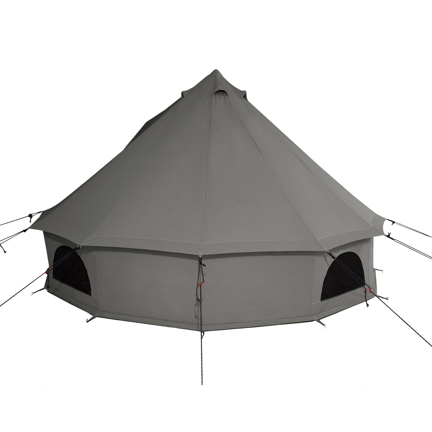 Gray tent with a white background