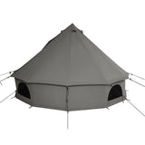Gray tent with a white background